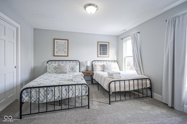 view of carpeted bedroom