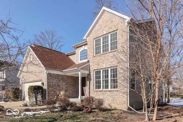 front facade featuring a garage