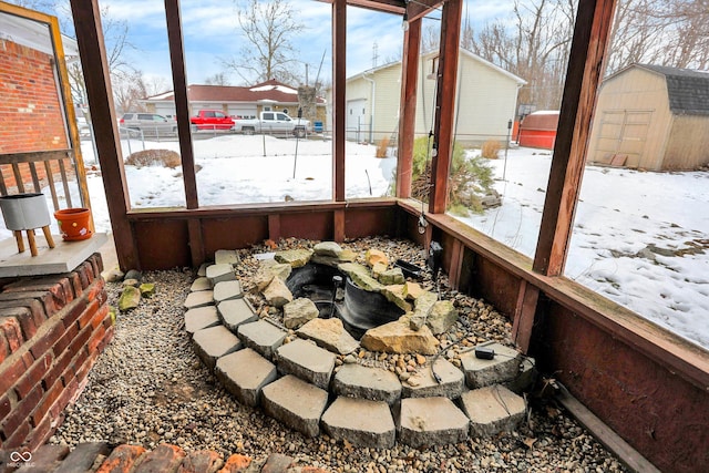 view of sunroom