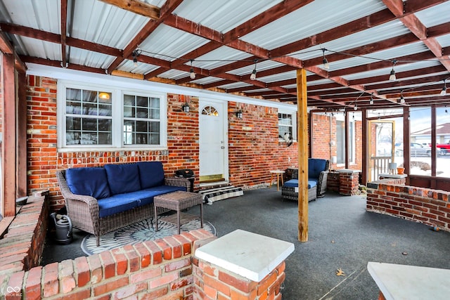 view of patio with outdoor lounge area