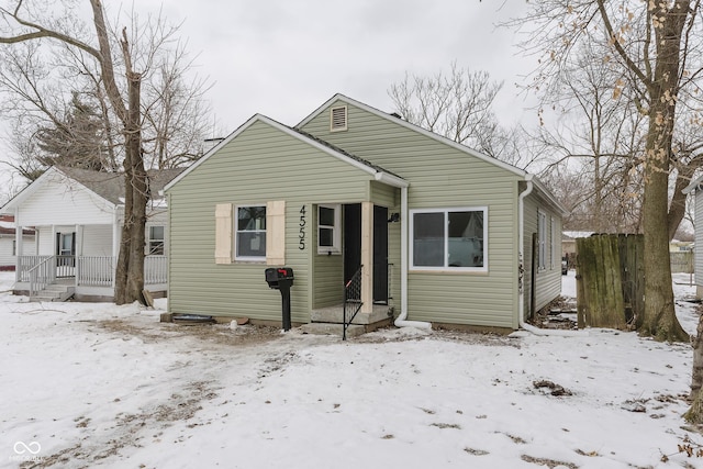 view of bungalow-style home