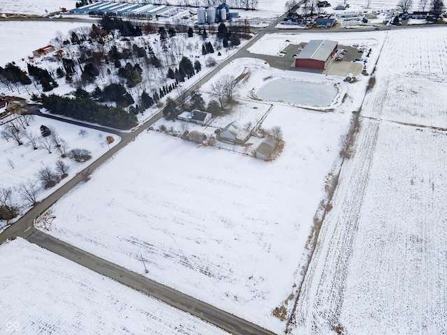 view of snowy aerial view