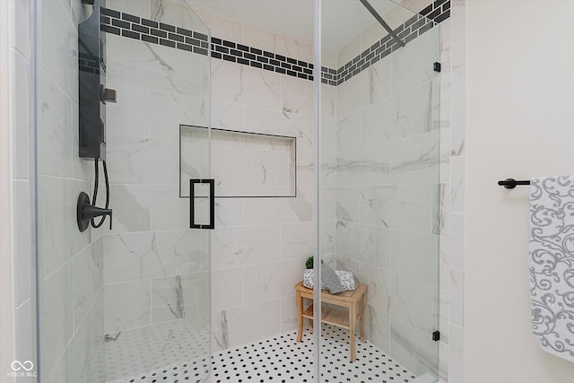 bathroom with an enclosed shower