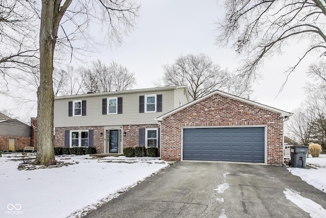 view of property with a garage