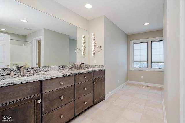 bathroom with vanity