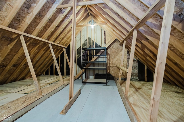 view of attic