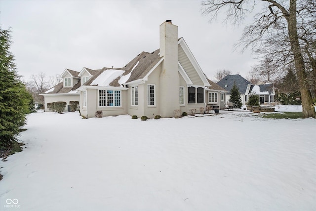 view of snowy exterior