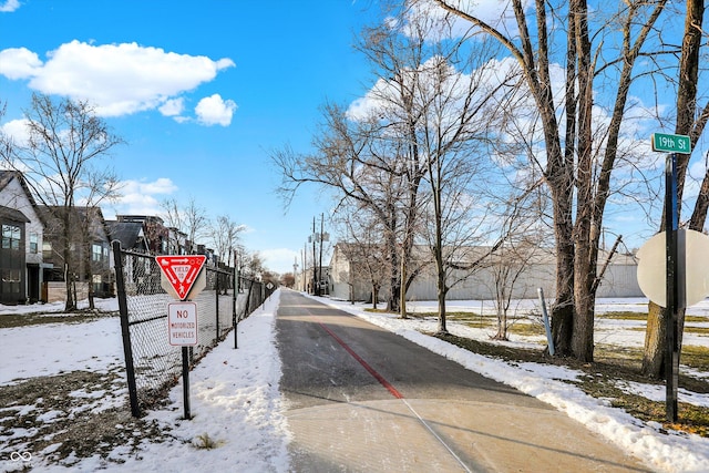 view of road