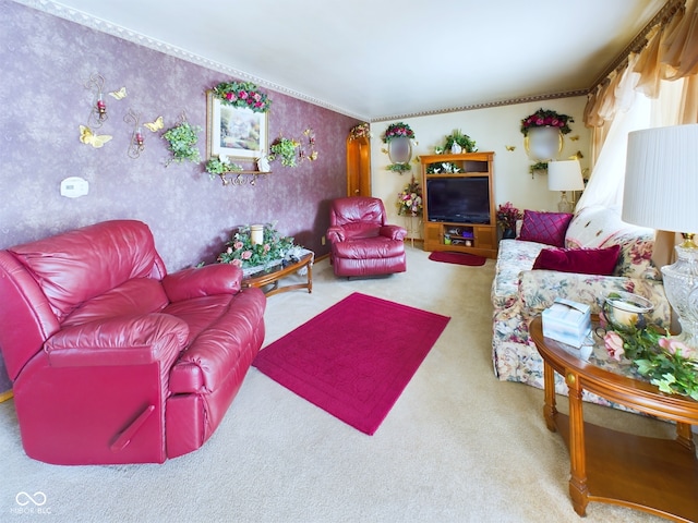 view of carpeted living room