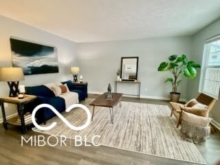 living room featuring hardwood / wood-style floors