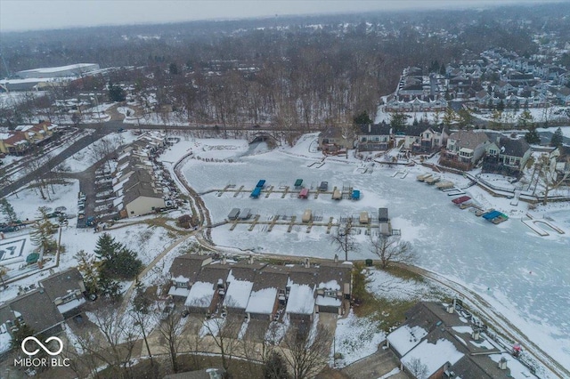 view of snowy aerial view