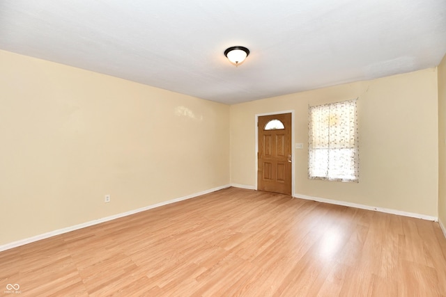 foyer entrance featuring light hardwood / wood-style floors