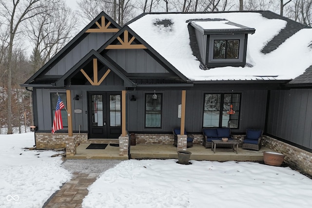 view of front of house featuring french doors