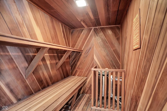 8602 Frontgate Ln, Indianapolis, IN 46256 - relaxing sauna / steam room featuring wooden walls and wooden ceiling