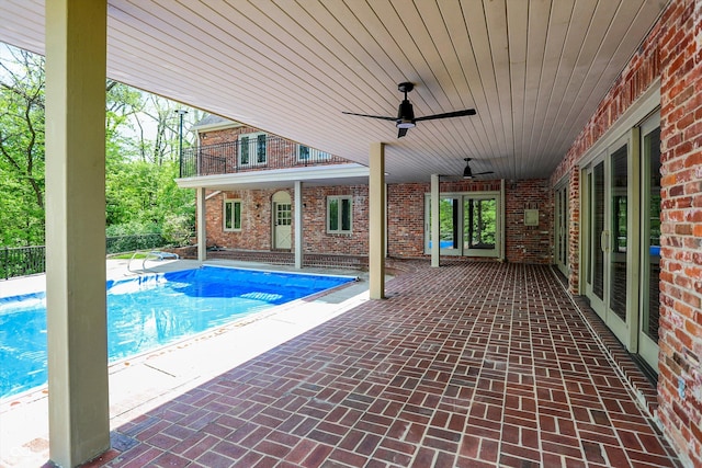 8602 Frontgate Ln, Indianapolis, IN 46256 - view of pool with a patio area and ceiling fan