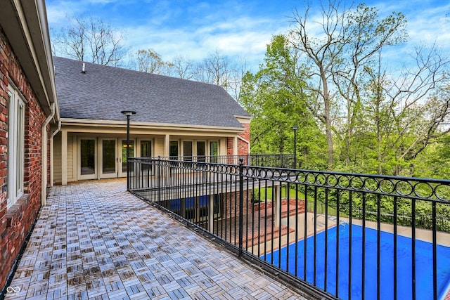 8602 Frontgate Ln, Indianapolis, IN 46256 - balcony with a patio area and french doors