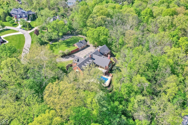 8602 Frontgate Ln, Indianapolis, IN 46256 - bird's eye view of a heavily wooded area