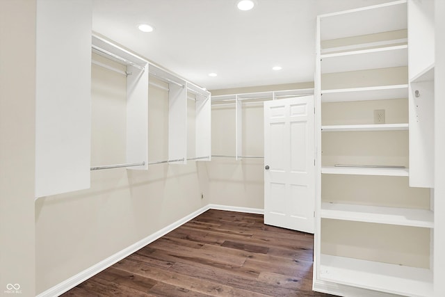 8602 Frontgate Ln, Indianapolis, IN 46256 - walk in closet with dark wood-style floors