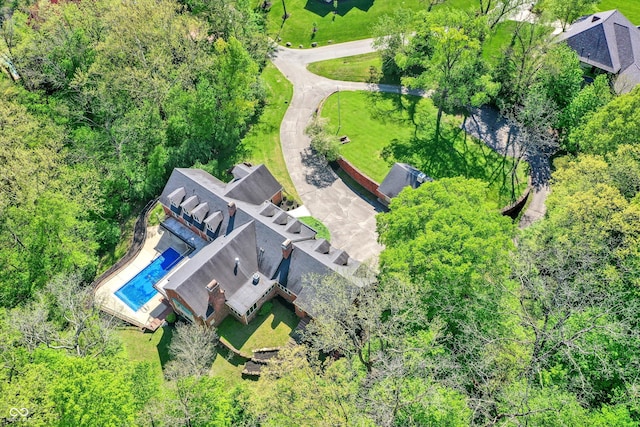 8602 Frontgate Ln, Indianapolis, IN 46256 - bird's eye view of a pool area