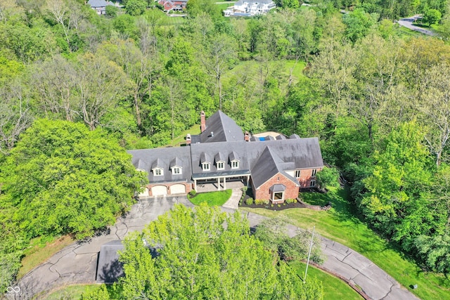 8602 Frontgate Ln, Indianapolis, IN 46256 - view from above of property featuring a forest