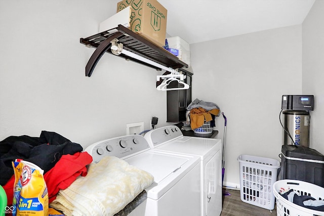 laundry room featuring washer and dryer