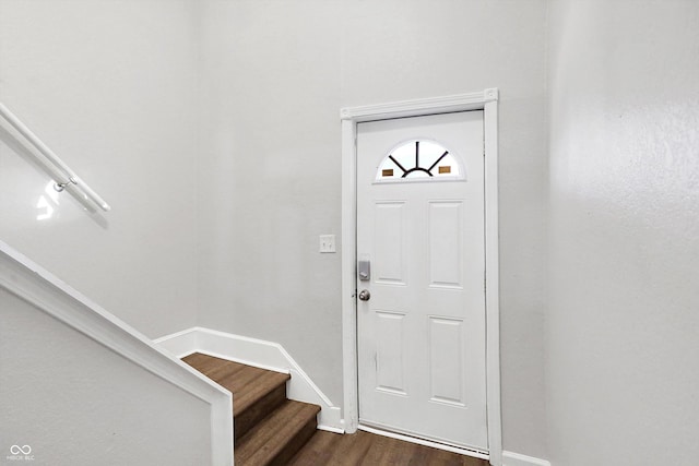 entryway featuring dark hardwood / wood-style flooring