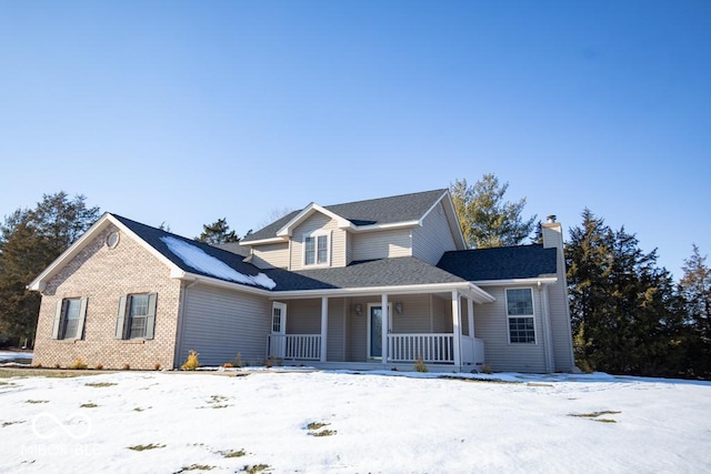 view of front of house with covered porch