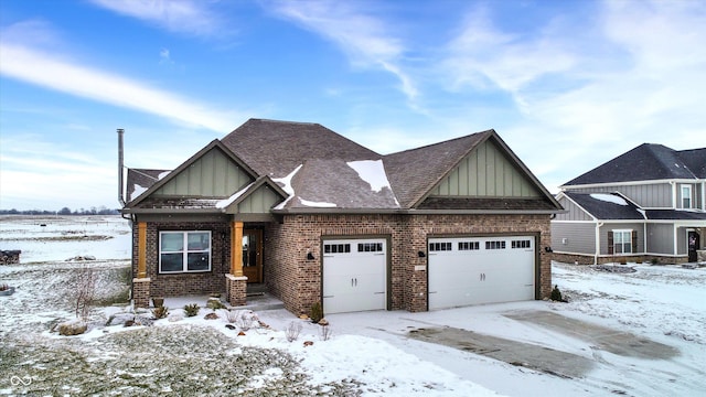 craftsman-style house featuring a garage