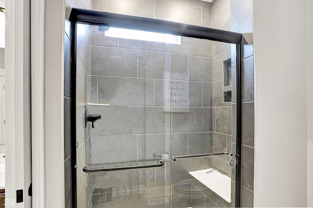 bathroom with walk in shower