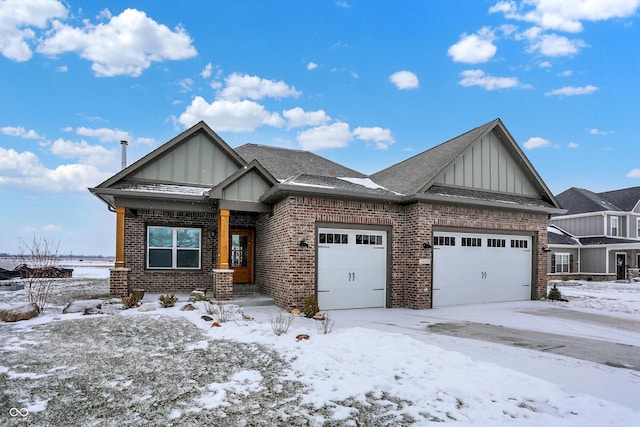 craftsman-style house with a garage