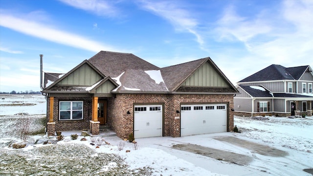 craftsman-style home featuring a garage