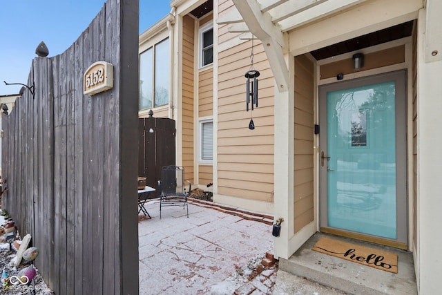 view of doorway to property