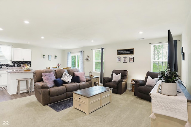 view of carpeted living room