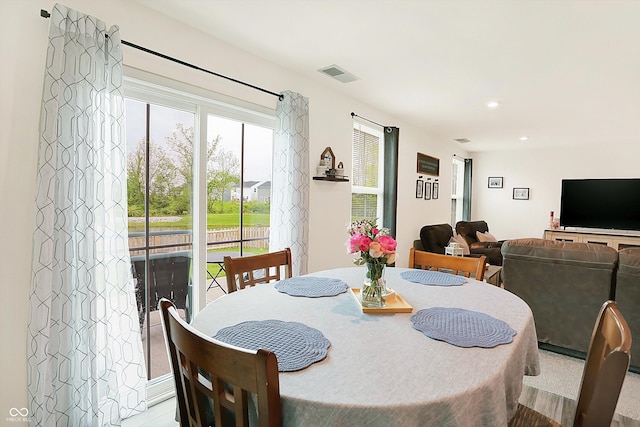 view of dining area