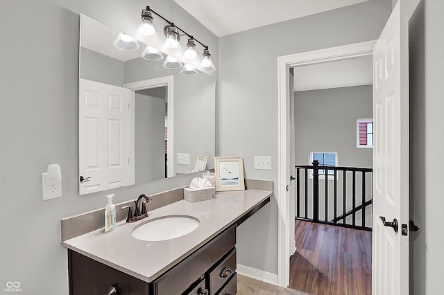 bathroom featuring vanity and tile patterned floors