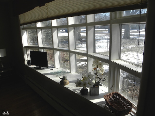 view of sunroom