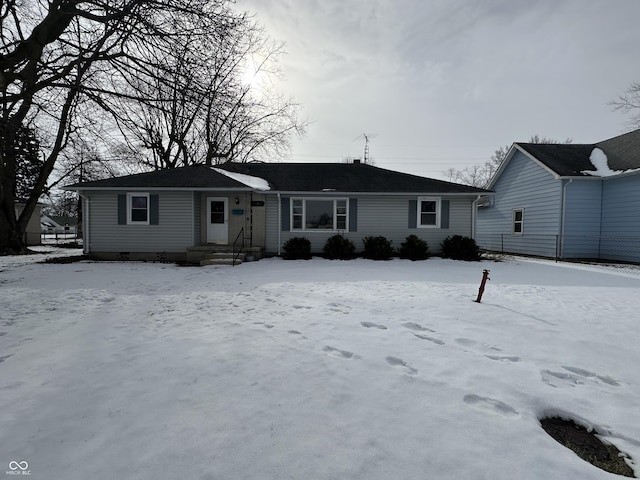 view of ranch-style home