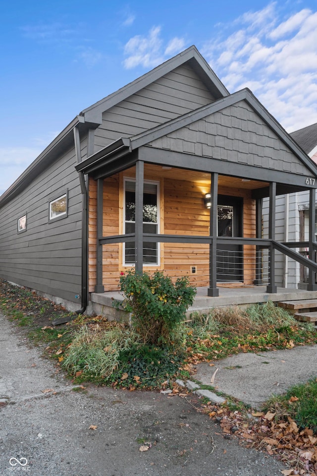 view of front of property with a porch