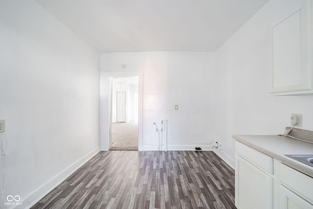 washroom featuring dark wood-type flooring