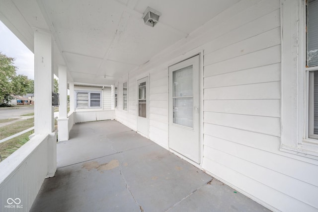 view of patio with a porch