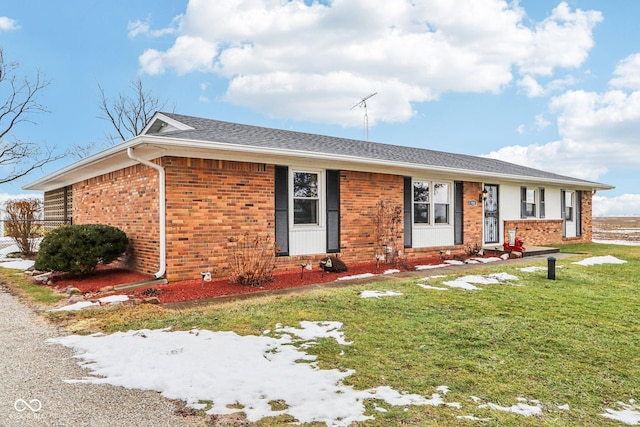 ranch-style house with a front yard