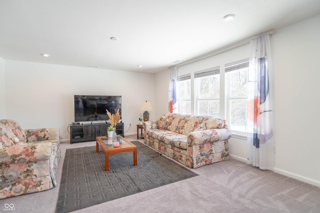 view of carpeted living room