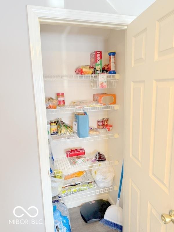 view of pantry