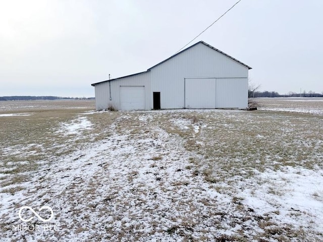 view of snow covered structure