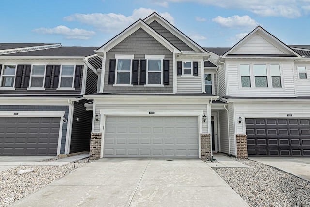 view of front facade with a garage