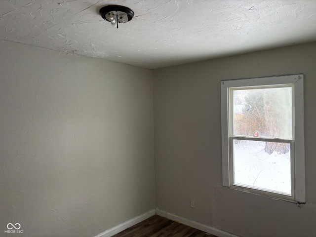 empty room with hardwood / wood-style floors