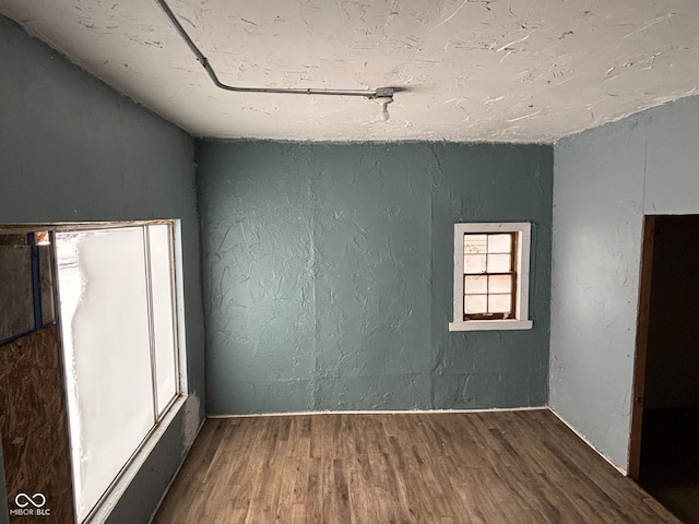 empty room with hardwood / wood-style floors