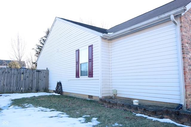 view of snowy exterior