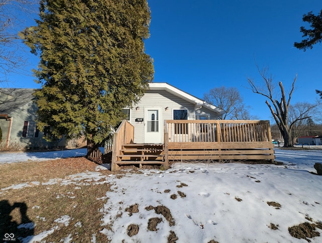 exterior space featuring a deck