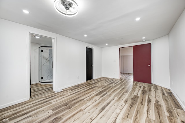 empty room featuring light hardwood / wood-style floors